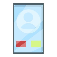 Poster - Smartphone call icon cartoon vector. Phone telephone. Video screen