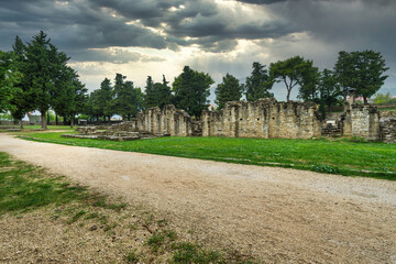 Canvas Print - Ruins of Salona an ancient Roman capital of Dalmatia. Croatia