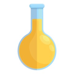 Poster - Chemistry flask icon cartoon vector. Research lab. Medical laboratory