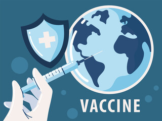 Wall Mural - global vaccination medical