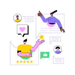 Poster - Feedback abstract concept vector illustration. Corporate website, menu bar, customer feedback page, leave you opinion, site navigation, user experience, web element, impression abstract metaphor.