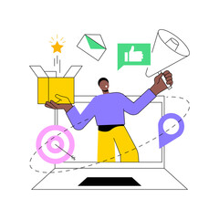 Poster - Product positioning abstract concept vector illustration. Advertising campaign strategy, product launch, marketing research service, market positioning, website menu, UI element abstract metaphor.