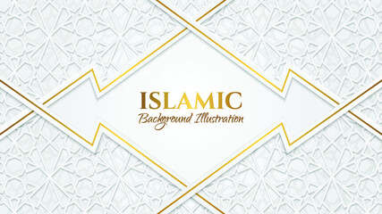 geometric islamic pattern illustration background or banner design