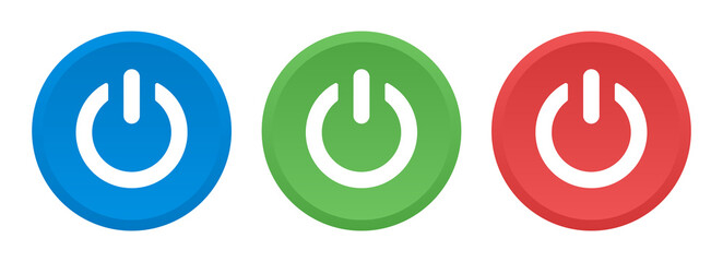 Poster - Off and On power button icon vector illustration.