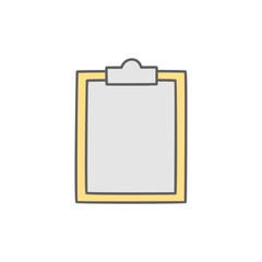 Poster - Clipboard Icon in color icon, isolated on white background 