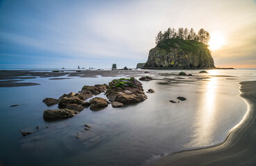 Wall Mural - Second beach at mt. Olympic national park,Washington,usa.