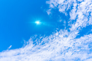 background material of the sun, the refreshing blue sky and clouds_n_07