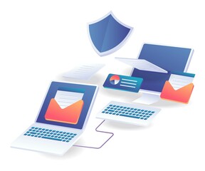Fototapete - Data transmission security