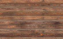 Background And Texture Of Decorative Old Wood Striped On The Wall Surface. Seamless Pettern From A Wooden Bar