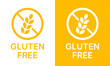 Gluten free icon sign vector design.