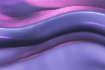 Poster - Abstract purple cloth curve pattern background. Design and style concept. 3D Rendering.