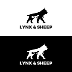 Poster - Lynx with sheep logo design inspiration 