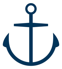 Wall Mural - Anchor icon. Traditional nautical symbol. Marine ship equipment