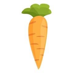 Poster - Carrot icon cartoon vector. Orange vegetable. Fresh garden food