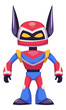 © YummyBuum - Plastic robot icon. Cartoon action figure toy