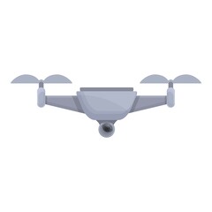 Poster - Aerial videography icon cartoon vector. Camera drone. Video control