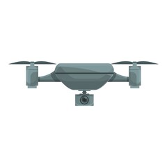 Poster - Video quadcopter icon cartoon vector. Camera drone. Control air