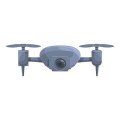 Poster - Drone tour icon cartoon vector. Camera control. Videography spy