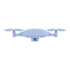Poster - Flying drone icon cartoon vector. Aerial camera. Control video