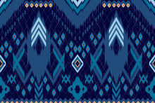 Abstract Seamless Fabric Design Pattern Native Tribal Pattern,Ethnic Pattern Design For Pillow,curtain,clothing,background,carpet,wallpaper,wrapping,Batik,fabric,Vector Illustration.