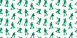 © Dedraw Studio - Retro toy soldier doodle seamless pattern illustration. Colorful 90s style green military men background for nostalgia concept or children game print.