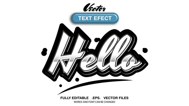 Editable text effects hello theme