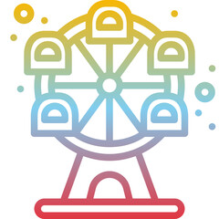 Poster - ferris wheel gradient icon