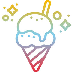 Poster - ice cream gradient icon