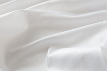 White Fabric As An Abstract Background.