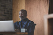© ReeldealHD images - Male black business executive working at desk in office