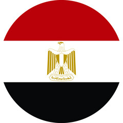 Wall Mural - Circular national flag of Egypt