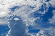 Blue sky with white cloud close up, stock image, Kolkata, Calcuatta, West Bengal, India