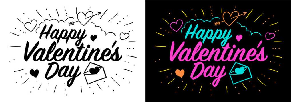 Happy Valentines Day typography