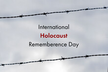 International Holocaust Remembrance Day Illustration On A Black Background. Holocaust Remembrance Day Poster, January 27