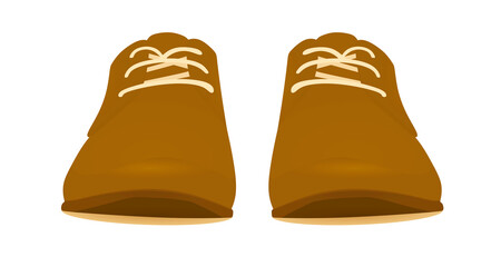 Poster - Brown  classic shoes. vector illustration