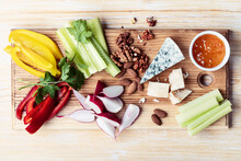 Snack Platter With Vegetables And Cheese