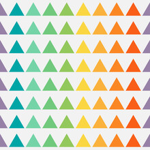Colorful Triangles Geometric Seamless Pattern.