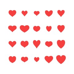 Wall Mural - Heart shape symbol set