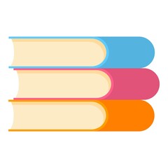 Poster - Book stack icon cartoon vector. Pile textbook. Read school