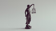 Lady Justice Statue the Personification of the Judicial System Legal Protection Balance Scales Law Black 3d illustration render