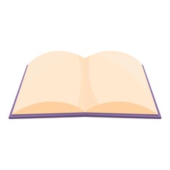 Poster - Open book icon cartoon vector. Page diary. School text