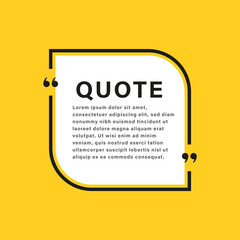 Leinwandbilder - quote box frame. texting boxes with quotation marks. line quote frames	
