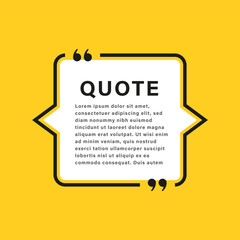 Leinwandbilder - quote box speech bubble frame. texting boxes with quotation marks. line quote frames	
