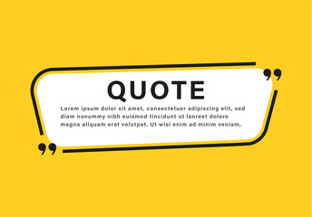 Leinwandbilder - quote box frame. texting boxes with quotation marks. line quote frames	
