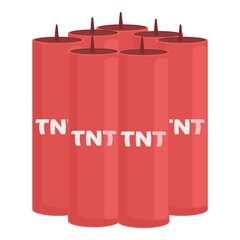 Mining tnt icon cartoon vector. Loader sand. Industry element