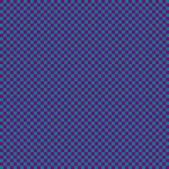 Wall Mural - Checkerboard with very small squares. Teal and Purple colors of checkerboard. Chessboard, checkerboard texture. Squares pattern. Background.