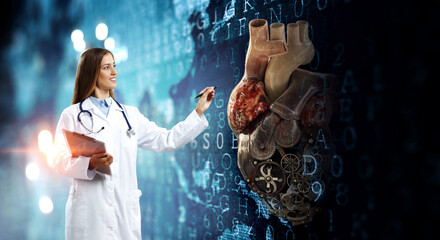 Wall Mural - moderm medicine. cardiology . mixed media