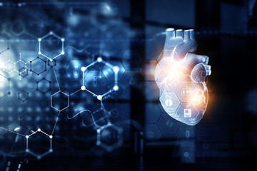 Wall Mural - moderm medicine. cardiology . mixed media