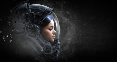 Wall Mural - astronaut and space exploration theme.