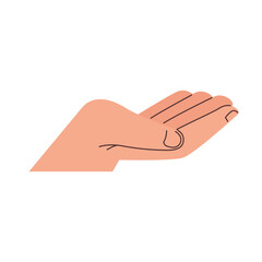 Sticker - hand human receiving